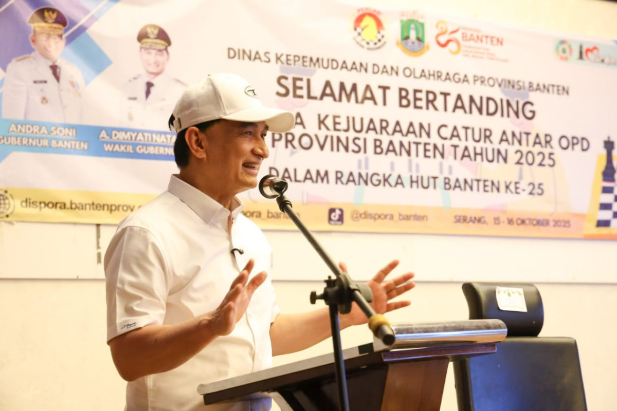 Tutup Kejuaraan Catur OPD, Wagub Banten Tekankan Pentingnya Kerja Sama dan Soliditas