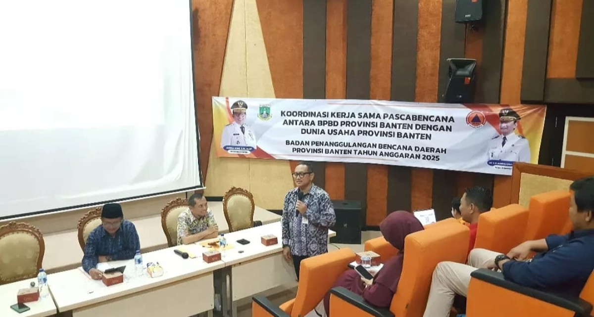 Rapat Koordinasi Kerjasama Pascabencana Antara BPBD Provinsi Banten