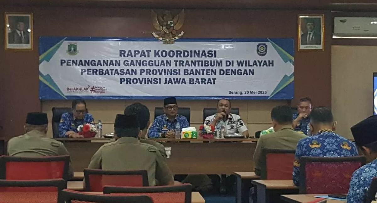 Rapat Koordinasi Penanganan Gangguan Trantibum di Wilayah Perbatasan Provinsi Banten dengan Provinsi Jawa Barat